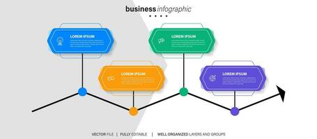 modèle infographique de vecteur