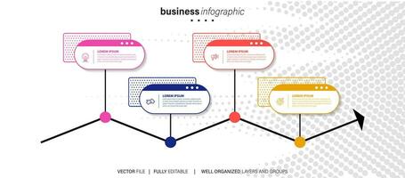 vecteur infographie plat modèle cercles pour quatre étiqueter, diagramme, graphique, présentation. affaires concept avec 4 options. pour contenu, organigramme, pas, calendrier, flux de travail, commercialisation. eps10