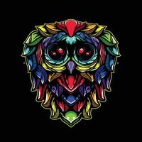 plein Couleur hibou ouvrages d'art illustration vecteur