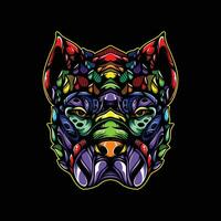 plein Couleur chien ouvrages d'art illustration vecteur