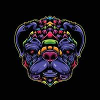 plein Couleur chien ouvrages d'art illustration vecteur