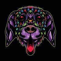 plein Couleur chien ouvrages d'art illustration vecteur