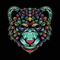 ours visage plein Couleur ouvrages d'art illustration vecteur