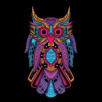 hibou modèle ouvrages d'art illustration vecteur