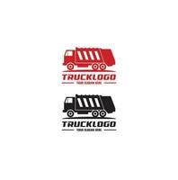 logo de camionnage. création de logo vectoriel premium isolée. concept de logo prêt à l'emploi