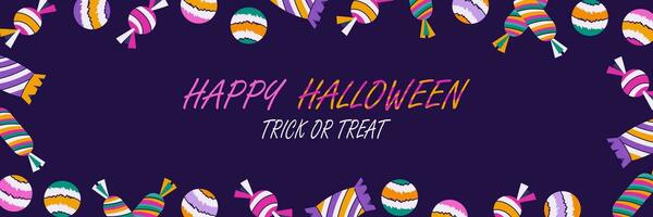 Halloween Contexte avec rayé des sucreries vecteur illustration