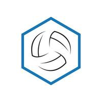 volley-ball logo, emblème, Icônes, dessins modèles avec volley-ball Balle sur une lumière Contexte vecteur