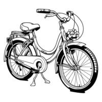 vélos coloration page dessin pour des gamins vecteur