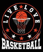basketball t chemise conception pour basketball les amoureux dans illustration. vecteur