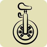 icône monocycle. en relation à amusement parc symbole. main tiré style. Facile conception modifiable. Facile illustration vecteur