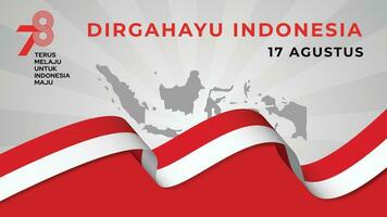 Indonésie indépendance journée 17 août vecteur