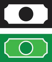 Vide Remarque argent factures, devise icône symbole vecteur