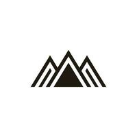 Triangles Montagne Facile rayures géométrique logo vecteur