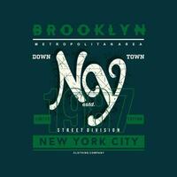 Brooklyn Nouveau york graphique typographie vecteur, t chemise conception, illustration, bien pour décontractée style vecteur