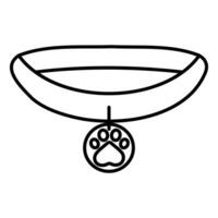 collier avec médaille pour chats et chiens. vecteur