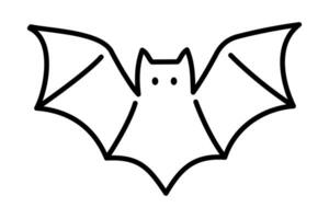 mdoodle illustration de une chauve souris isolé sur blanche. Halloween et le mystique forêt vecteur