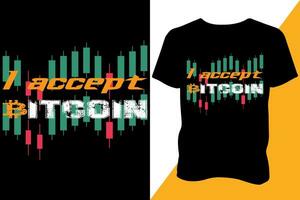 bitcoin minimaliste Nouveau impressionnant T-shirt conception vecteur