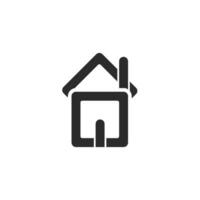 unique carré maison icône logo.sign symbole Accueil vecteur ilustration