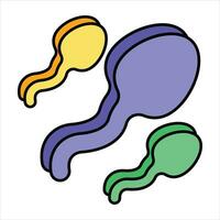sperme Couleur icône conception style vecteur