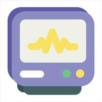 ecg plat icône conception style vecteur