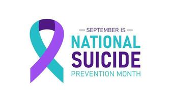 nationale suicide la prévention mois est observé chaque année dans septembre. septembre est nationale suicide la prévention conscience mois. vecteur modèle pour bannière, salutation carte, affiche avec Contexte.