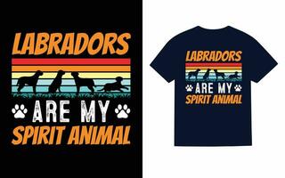 Labrador retriever chien T-shirt conception, typographie, vecteur, t chemise vecteur