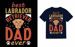 Labrador retriever chien T-shirt conception, typographie, vecteur, t chemise vecteur