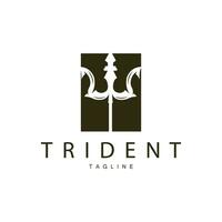 trident arme logo, vecteur lance de Roi poseidon Neptune, symbole modèle conception