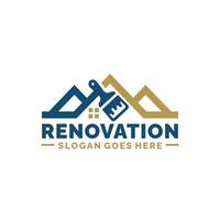 Accueil rénovation logo conception vecteur illustration