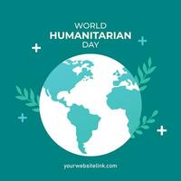 19e août monde humanitaire journée vecteur modèles, monde humanitaire journée social médias Publier dessins