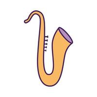 saxophone sur fond blanc vecteur