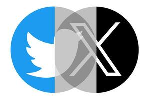 Twitter logo de Nouveau style et original style. social médias et populaire nouvelles avec gens connecté par l'Internet global réseaux vecteur