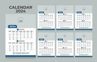 vecteur mur calendrier 2024