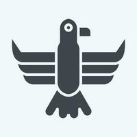 icône Aigle. en relation à américain indigène symbole. glyphe style. Facile conception modifiable. Facile illustration vecteur