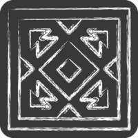 icône tapis. en relation à américain indigène symbole. craie style. Facile conception modifiable. Facile illustration vecteur