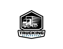 modèle de logo de camion, logo parfait pour les entreprises liées à l'industrie automobile vecteur