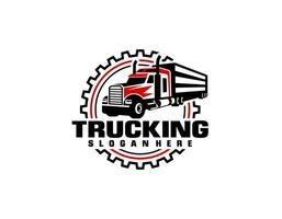 modèle de logo de camion, logo parfait pour les entreprises liées à l'industrie automobile vecteur