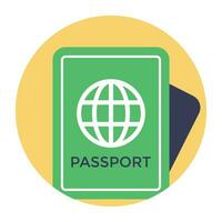 Voyage document pour international en voyageant, passeport vecteur