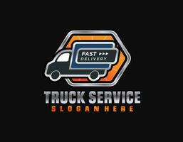 modèle de logo de camion vecteur