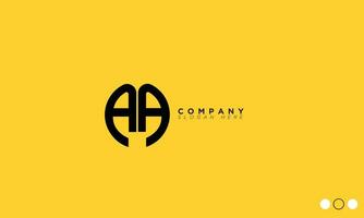 aa alphabet lettres initiales monogramme logo vecteur