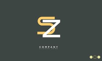 sz alphabet lettres initiales monogramme logo zs, s et z vecteur