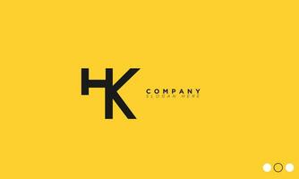 hk alphabet lettres initiales monogramme logo kh, h et k vecteur