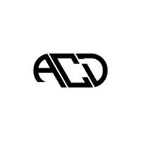 ACD lettre logo conception. ACD Créatif initiales lettre logo concept. ACD lettre conception. vecteur