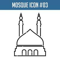 mosquée icône. islamique conception élément. vecteur