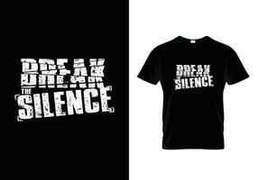 T-shirt Pause le silence vecteur