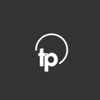 tp initiale logo avec arrondi cercle vecteur