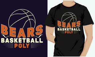 ours basketball poly, basketball T-shirt dessins vecteur