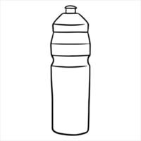 bouteille d'eau de sport. bouteille d'eau pratique pour les activités sportives. style de bande dessinée. vecteur