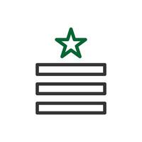 badge icône bicolore gris vert Couleur militaire symbole parfait. vecteur
