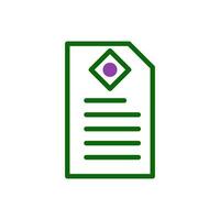 papier icône bichromie vert violet Couleur chinois Nouveau année symbole parfait. vecteur